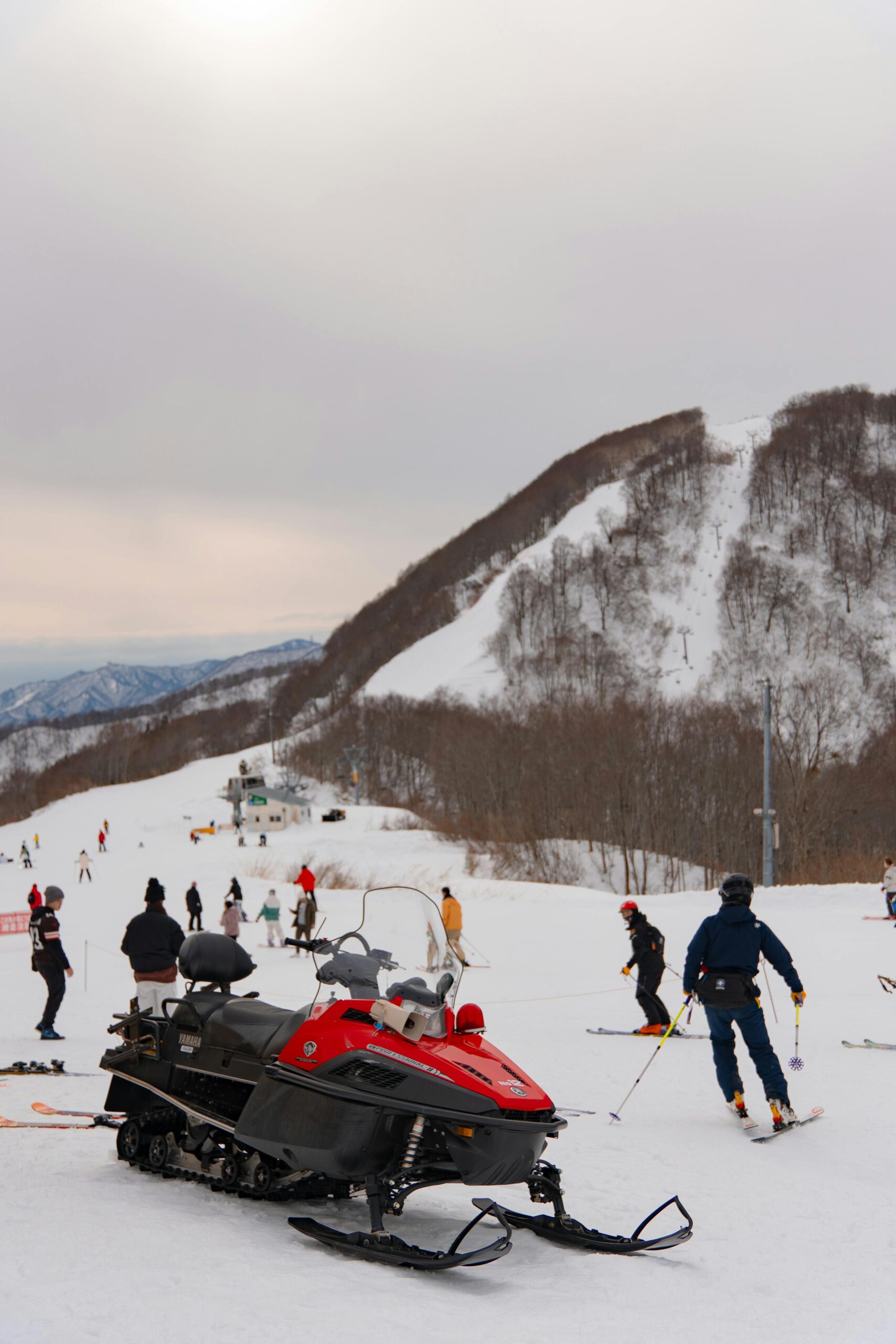 Snowmobile on a winter slope insured under a snowmobile insurance policy